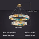 Axyaa Circle LED Pendant Chandelier for Modern Living Room Lighting