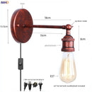 Axyaa Loft LED Wall Lights Vintage Wandlamp Living Room Bedroom Applique murale