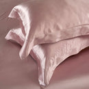 Axyaa Solid Color Silk Pillowcase Set - Queen Size 48x74cm