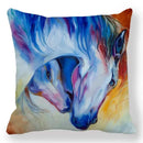 Axyaa Horse Printed Pillowcase 45x45cm Polyester Home Sofa Decor Throw Pillow Cover