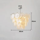 Axyaa Glass Chandeliers: Round LED Vintage Pendant Light for Dining Room & Kitchen