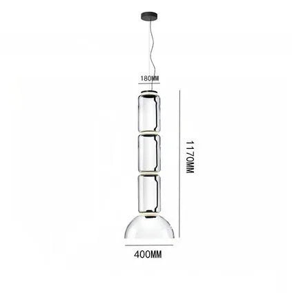 Modern Nordic Chandelier for Dining Room by Axyaa - Glass Jars Led Pendant Light