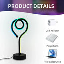 Axyaa Heart Spiral Desk Lamp: Artistic USB Color-changing Light for Any Room