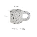Axyaa Ceramic Breakfast Milk Cup - Splash Ink Design & Thick Handle