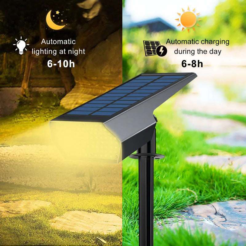 Axyaa Solar Lawn Lights: Adjustable Brightness in Warm/White for Landscape and Garden