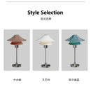 Axyaa Bauhaus Cream Bedside Table Lamps for Stylish Minimalist Home Decor.
