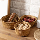 Axyaa Rattan Storage Basket Set - Home Desktop & Kitchen Organizer