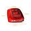 Axyaa Rear Tail Light Assembly Set for VW POLO 2014-2018 (No Bulbs)