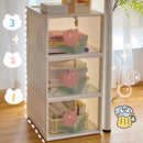 Axyaa Stackable Transparent Lid Storage Box for Clothes, Toys, and Dolls
