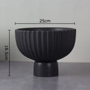Axyaa Black & White Ceramic Vase: Modern Table Decor for Flowers, Plants, and Aesthetics