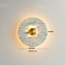 Axyaa Marble LED Wall Sconce Round Indoor Lamp for Home Decor