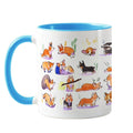 Corgi Coffee Mug 11oz – Black, Pink, White Ceramic Mug by Axyaa