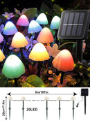 Axyaa Solar Mushroom Lights - 10/20 Patio Fairy Lights with Remote Control