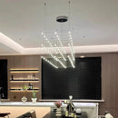 Axyaa Luxury Stainless Steel Crystal Chandelier for Living Room and Dining Room