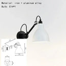 Axyaa Nordic Vintage Rotatable Metal Wall Sconce Lampshade for Bedroom and Hotel Room
