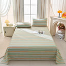 Axyaa Striped Cotton Bed Sheet Set - Breathable & Soft Mat - Thickened & Printed