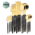 Axyaa Stainless Steel Cutlery Set with Wooden Handle Clamp