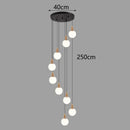 Axyaa Crystal Chandelier Stair Pendant Lamp Living Room Interior Lighting