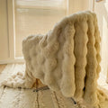Axyaa Faux Rabbit Fur Plush Blanket for Home and Office Warmth