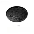 Axyaa Round Wooden Tray for Tea, Coffee, Desserts, and Snacks