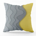 Axyaa Geometric Gray Yellow Pattern Cushion Cover for Living Room Sofa
