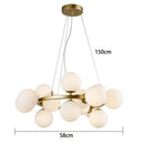 Axyaa Glass LED Pendant Chandelier Light for Living Room and Dining Room