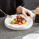 Axyaa Stone Pattern Porcelain Plate - Modern Commercial Western Dessert Plate