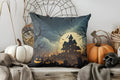Axyaa Halloween Pillow Cover - Ghosts, Pumpkins, Bats Design