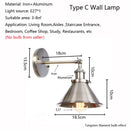Axyaa Bronze Iron Wall Lamp: Rural Retro Industrial Style for Bedroom, Restaurant, and Hotel