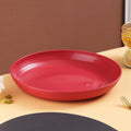 Axyaa Round Wheat Straw Plates Set for Dining & Microwave - Unbreakable & Stackable