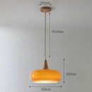 Axyaa Wooden Art Glass Chandelier LED Pendant Lights for Home Decor