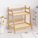 Axyaa Kitchen Rattan Desktop Organizer Display Rack - Spice, Makeup & Storage Shelf