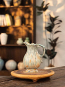 Axyaa Blue & White Floral Ceramic Vase: Elegant Home Decor & Table Centerpiece