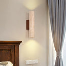 Axyaa Vintage Yellow Travertine Stone LED Wall Lamp