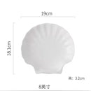 Axyaa Shell Dish Hot Pot Plate | Melamine Imitation Porcelain Dinnerware Kitchen Seasoning Dish