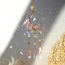 Axyaa Crystal Sun Catcher Prism Ball Moon Rainbow Wind Chimes Home Garden Decoration