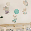 Axyaa Balloon Bear Bunny Cartoon Animals Wall Stickers for Kids Rooms.