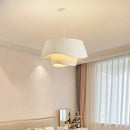 Axyaa Cream Fabric Chandelier LED Ceiling Lamp