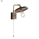 Axyaa Vintage Copper LED Wall Sconce with Pull Chain Switch