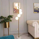 Axyaa Nordic Glass Ball Vertical Floor Lamp, Luxury LED Standing Lamp for Living Room or Bedroom.