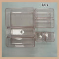 Axyaa Transparent Drawer Storage Box: Kitchen Tableware Cosmetics Organizer