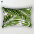 Tropical Green Plant Decor Throw Pillow Cover by Axyaa for Modern Bohemian Style
