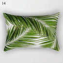 Tropical Green Plant Decor Throw Pillow Cover by Axyaa for Modern Bohemian Style