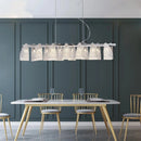 Axyaa Glass Flower Ring Pendant: Nordic Light Luxury Modern Dining Room Fixture