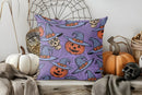 Axyaa Witch Hat & Pumpkin Pattern Pillow Cover for Sofa Bedroom Car