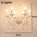 Axyaa Elegant Metal Chandelier with Crystal Pendants for Home Decor