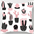 Axyaa Tropical Cactus Potted Pillowcase for Home and Office Decor