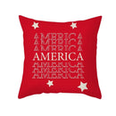 Axyaa LOVE USA Patriotic Letters Decorative Cushion Cover - Cartoon Style Home Decor Pillowcase