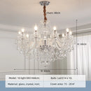 Axyaa French Lustre Crystal Chandelier Living Room Decor Glass Pendant Lights