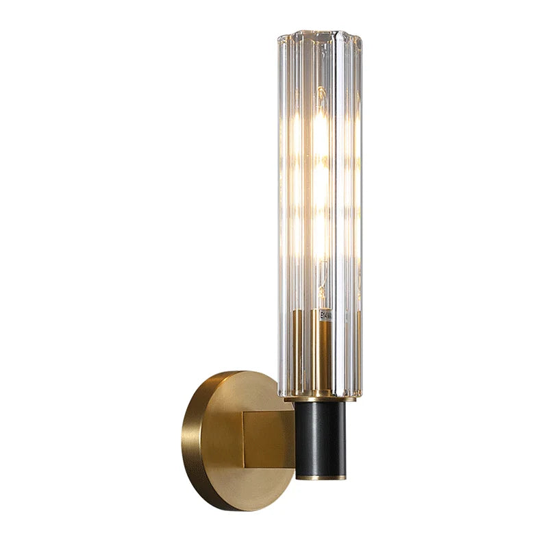 Axyaa Brass LED Wall Lamp: Retro Nordic Design for Living Room, Bedroom, or Aisle